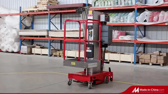 Escalera de elevación eléctrica hidráulica vendedora caliente de la elevación del hombre del andamio del solo palo de la aleación de aluminio