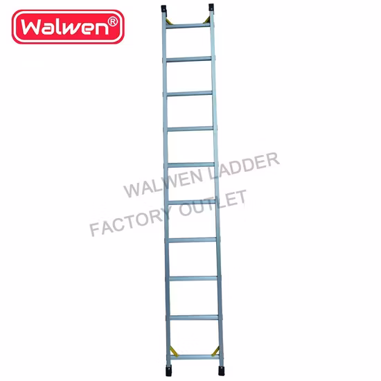 Escalera que sube de los elfos de la Navidad del diseño básico popular Escalera de aluminio de la extensión del solo paso recto