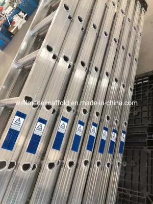 BS2037 Andamio de aluminio resistente escalera de un solo paso para la construcción
