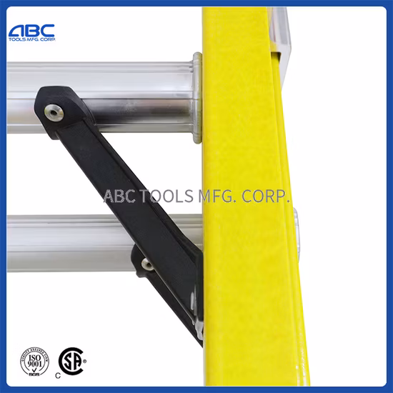 Escalera de cuerda contra incendios telescópica y de extensión de aluminio y aluminio de 6m a 12m con 2*20 escalones