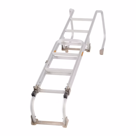 Escalera telescópica plegable familiar de 4x3 peldaños, escalera de aluminio plegable multiusos para la venta